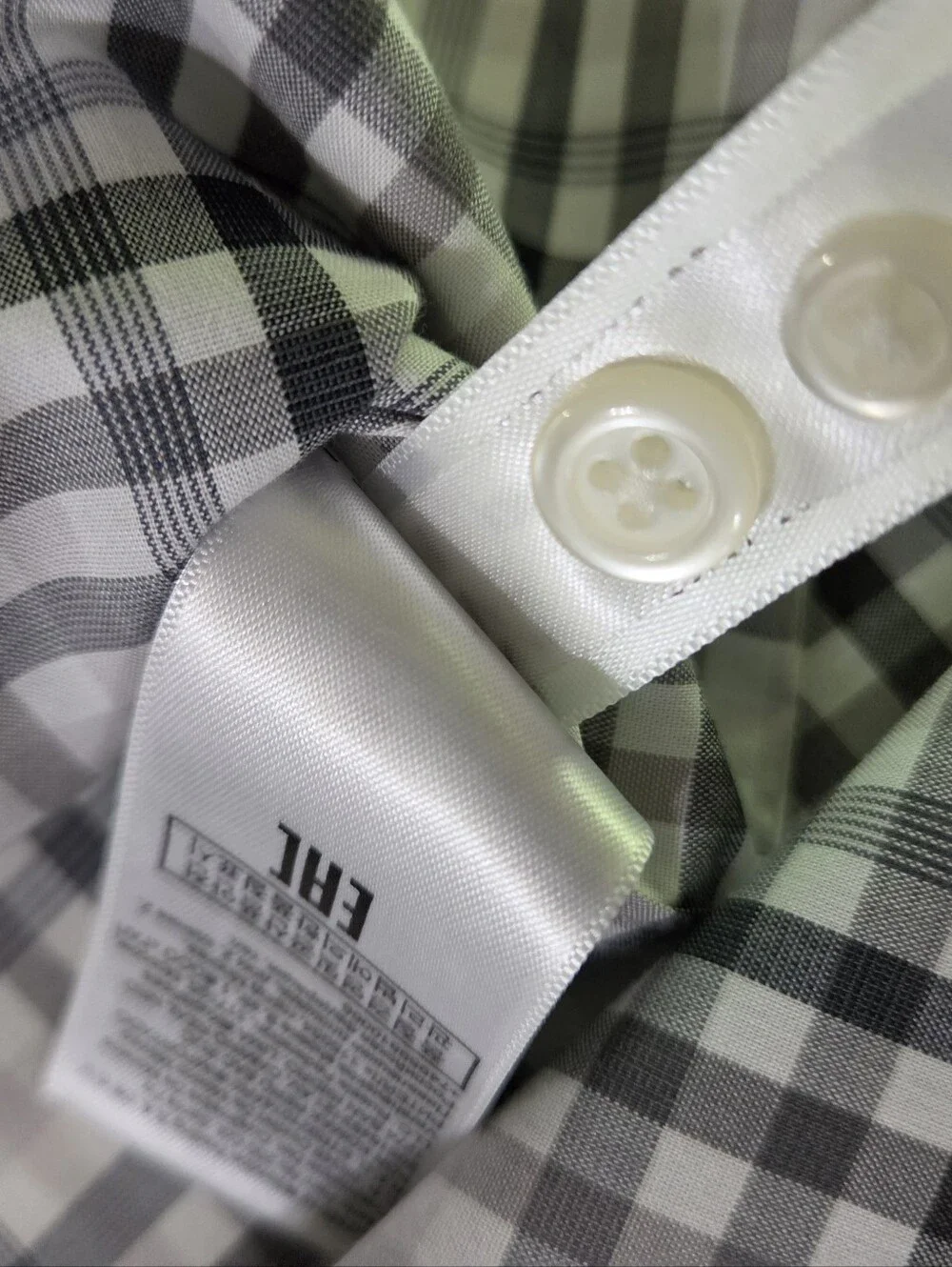Banana Republic Men's Grey Multi Plaid Grant Fit Button-Down Dress Shirt